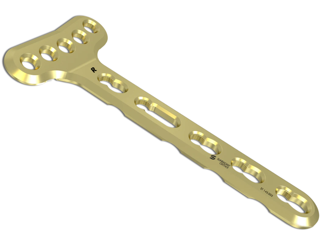 2.4/2.7 mm LCP Extra-Articular Distal Radius Plate,Head 4 & 5 Hole product image