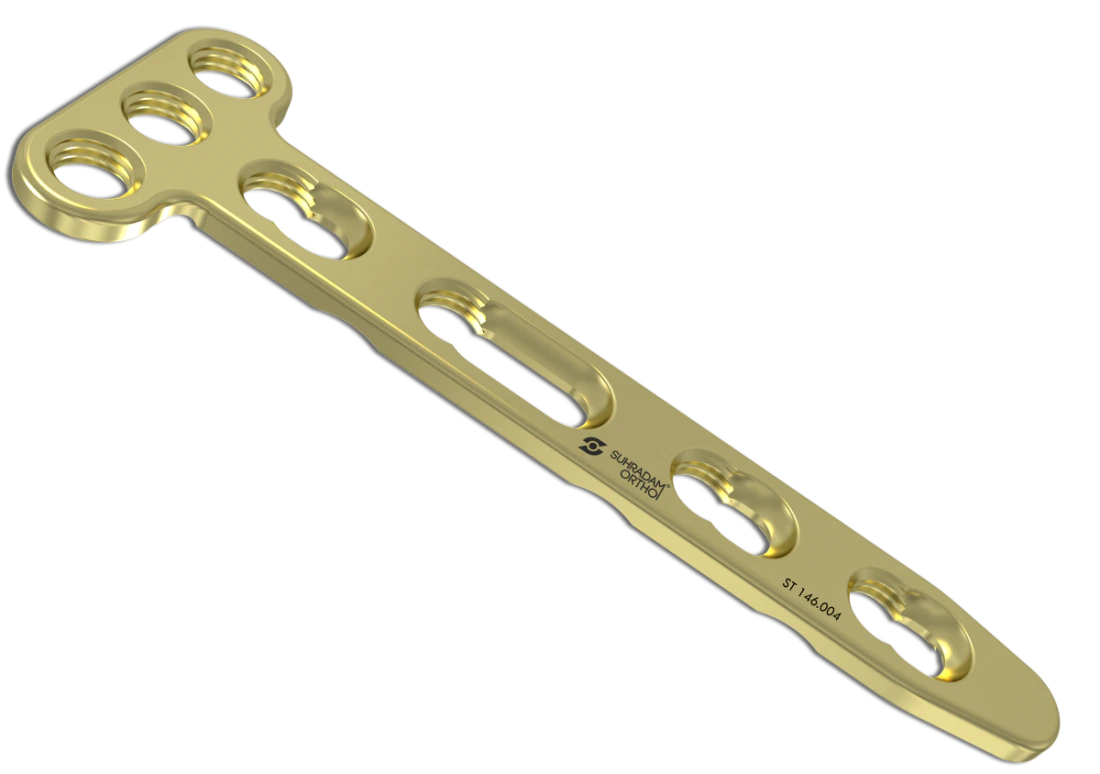 2.4/2.7 mm LCP T Dorsal Distal Radius Plate, Head 3 Hole product image